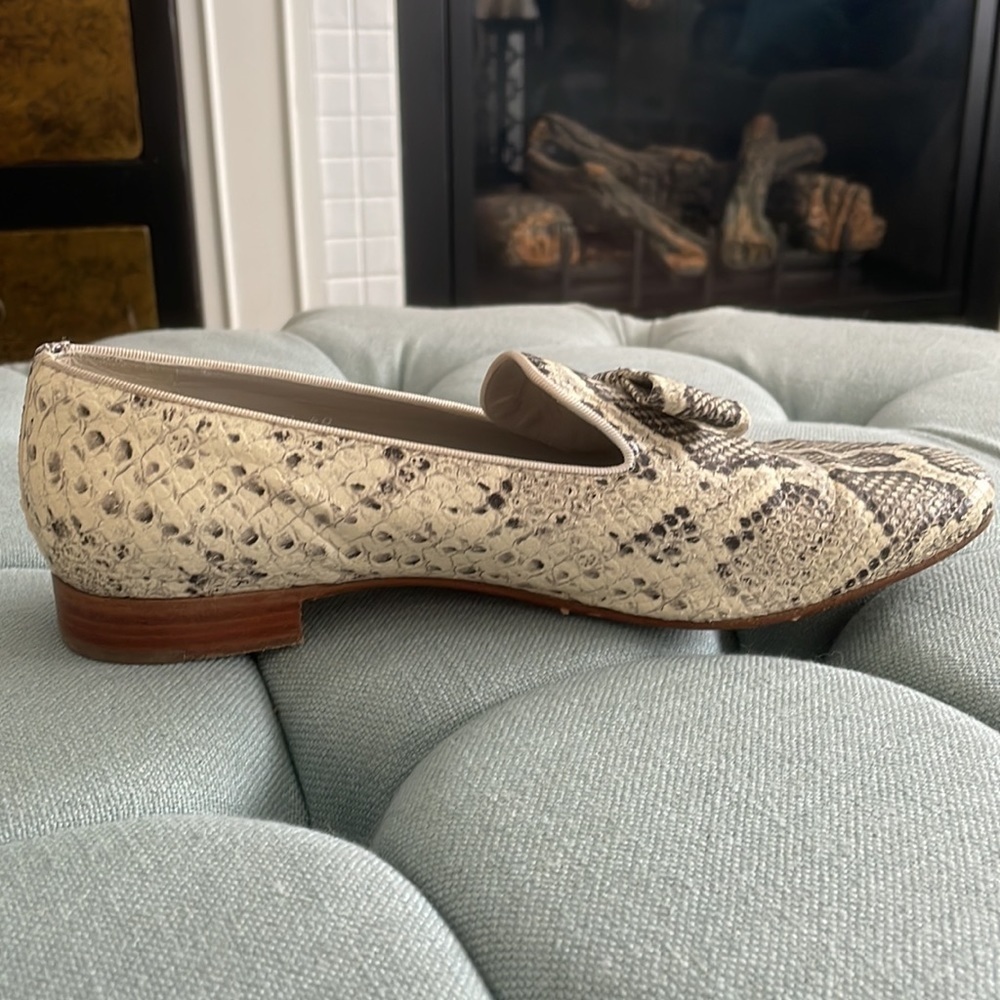 Pertini Leather Snakeskin Pattern Loafer - Picture 11 of 16
